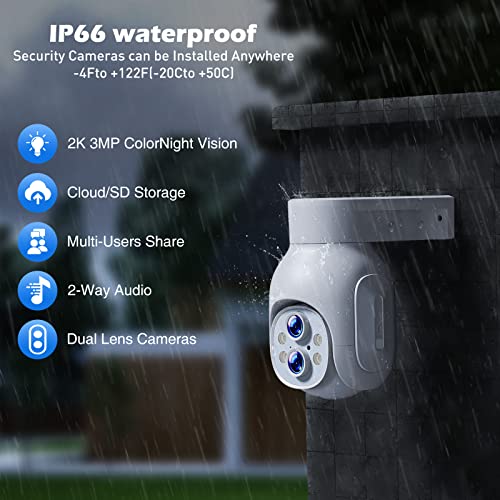 Camcamp 2K Wireless Outdoor Security Camera with AI Tracking