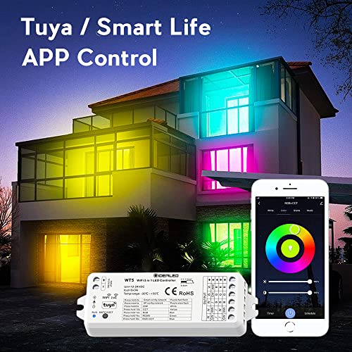 GIDEALED Smart Wireless RGBWW LED Controller for Alexa/Google