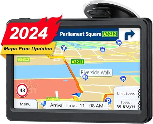 LOVPOI 7" Sat Nav with Free Lifetime Map Updates