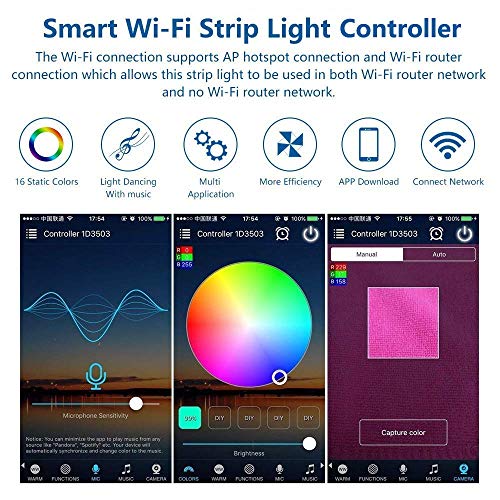 Smart RGB WiFi LED Controller for Color Changing LEDs