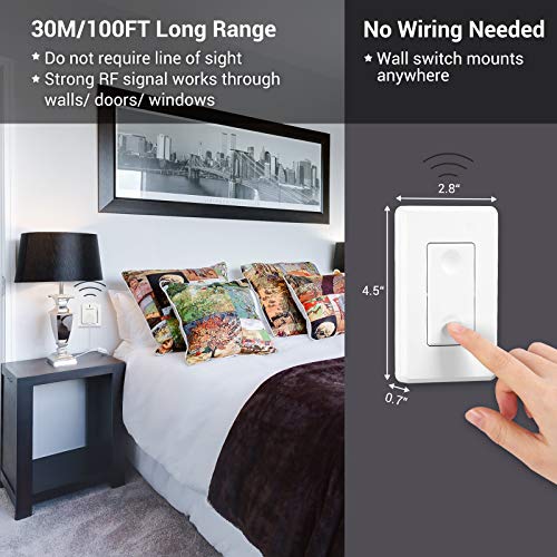 DEWENWILS Remote Control Plug Socket, 13A/3120W, 30m Range