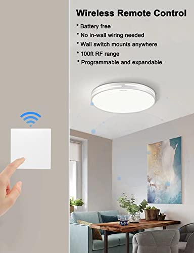 Portable Self-Powered Wireless Light Switch Kit for Home