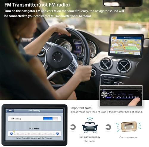 LOVPOI 7" Sat Nav with Free Lifetime Map Updates