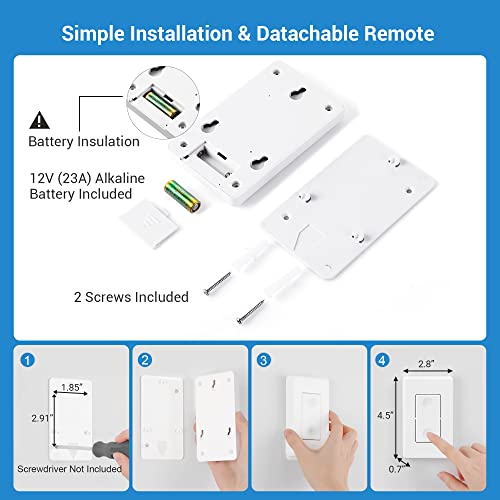 DEWENWILS Remote Control Plug Socket, 13A/3120W, 30m Range