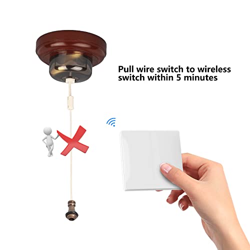 Portable Self-Powered Wireless Light Switch Kit for Home