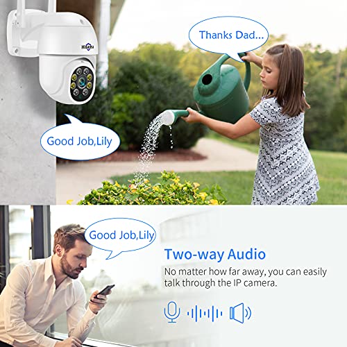 Hiseeu Outdoor Security Camera with 5MP Resolution & Auto-Tracking