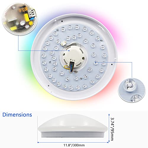 SYLSTAR Smart LED Ceiling Light with RGB Ambiance