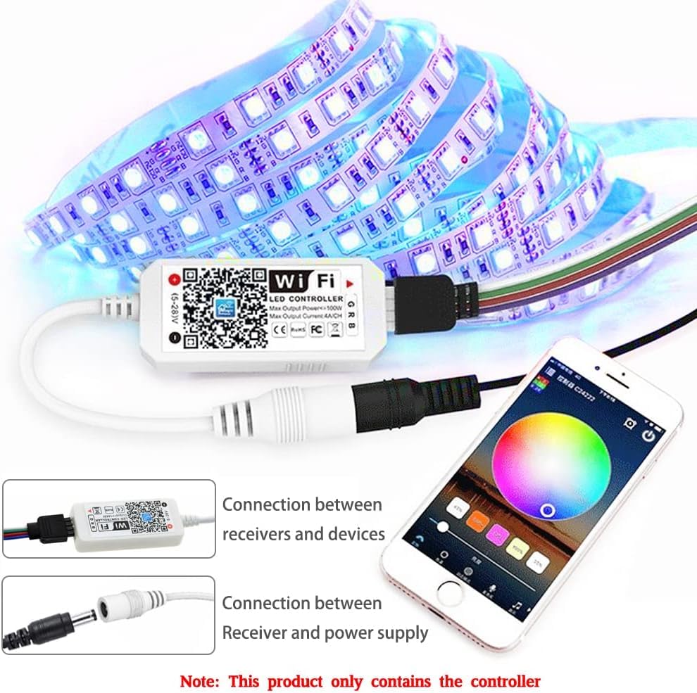 Smart RGB WiFi LED Controller for Color Changing LEDs