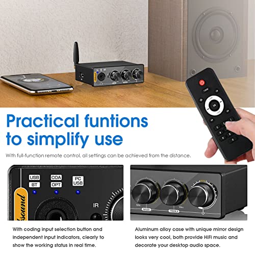 Nobsound Q4 DAC Hi-Fi Bluetooth Amplifier