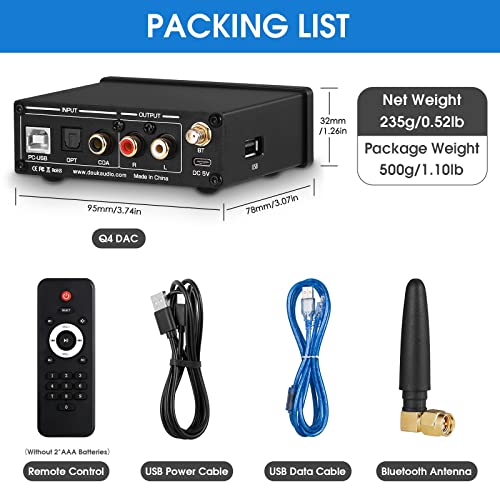 Nobsound Q4 DAC Hi-Fi Bluetooth Amplifier