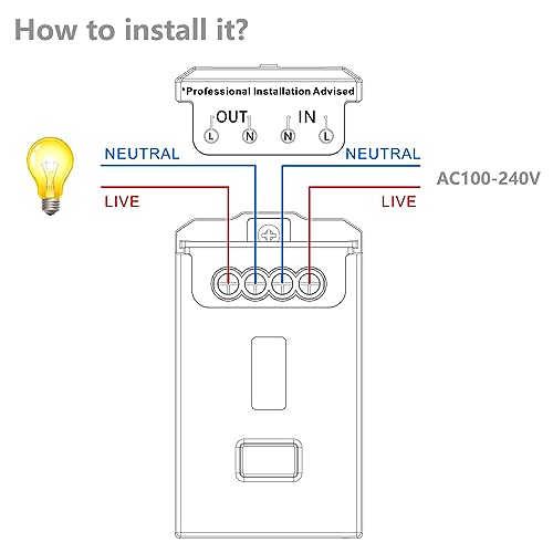 Portable Self-Powered Wireless Light Switch Kit for Home