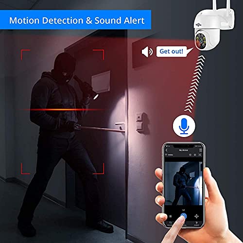 Hiseeu Outdoor Security Camera with 5MP Resolution & Auto-Tracking