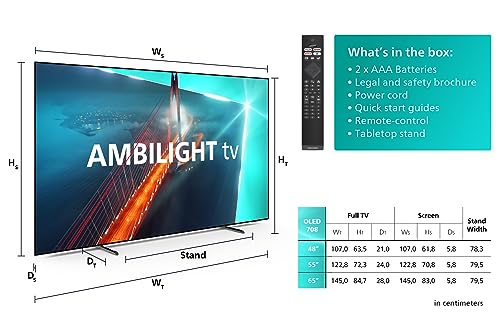PHILIPS Ambilight OLED708/12 65" Smart 4K TV | OLED, HDR10+, Dolby Atmos