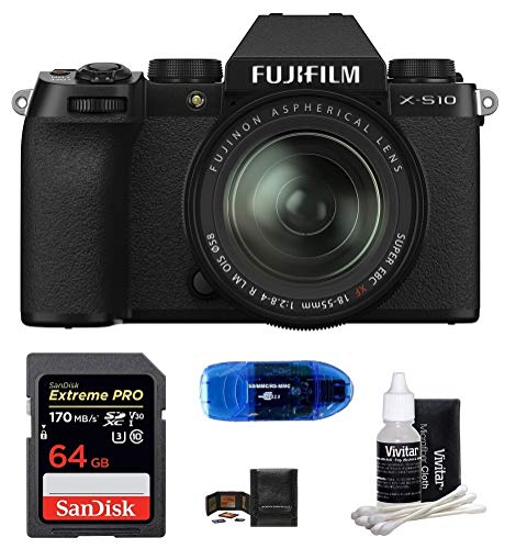 FUJIFILM X-S10 Mirrorless Camera Bundle with Accessories
