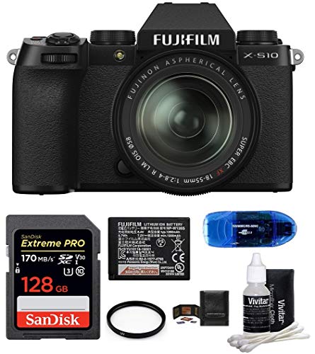 FUJIFILM X-S10 Mirrorless Camera Bundle with Accessories