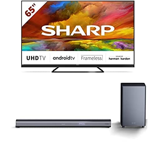 SHARP 65" 4K UHD TV + Dolby Atmos Soundbar