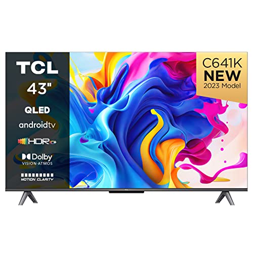 TCL 43C641K 43" QLED TV, 4K Ultra HD, Android