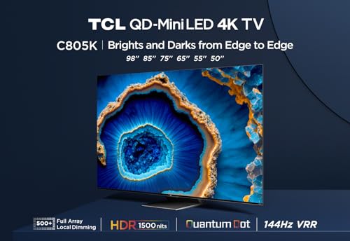 TCL 75C805K 75" QLED Mini LED Gaming Smart TV