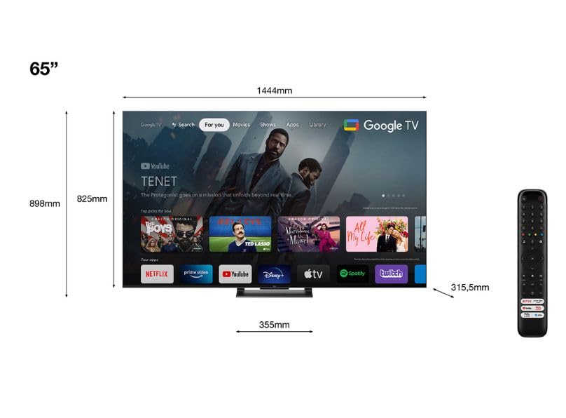 TCL 65C745K QLED Smart TV with Google Assistant