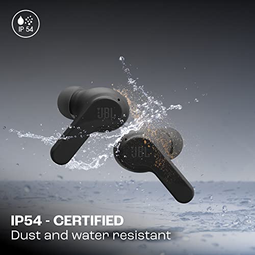 JBL Wave Beam Wireless Earbuds, IP54/IPX2 Waterproof, Black