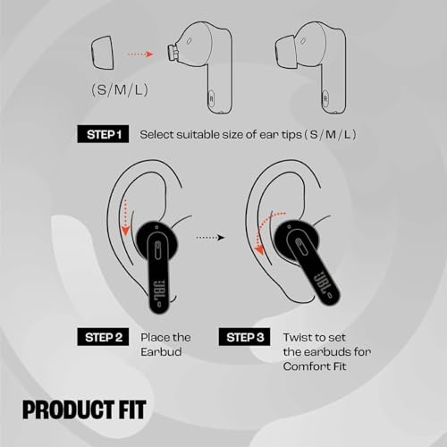 JBL Tune 230NC TWS In-Ear Headphones - Wireless, Noise Cancelling, Black