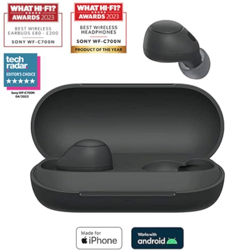 Sony WF-C700N Wireless Noise Cancelling Bluetooth Earbuds Black