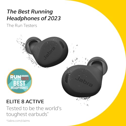 Jabra Elite 8 Active Wireless Bluetooth Earbuds, Dark Grey
