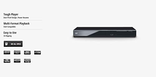 Panasonic MULTI-REGION DVD Player with USB & RCA Cable