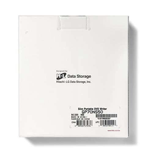 Slim Portable Hitachi-LG GP70 External DVD Drive, 8x Speed