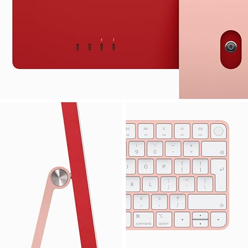 Apple 2023 iMac M3 Chip Desktop Bundle, Pink