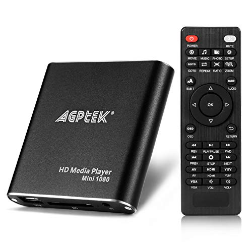AGPtek Mini 1080p Full-HD Media Player with Remote