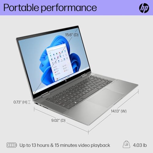 HP Envy x360 2-in-1 Touch Laptop, 15.6" FHD