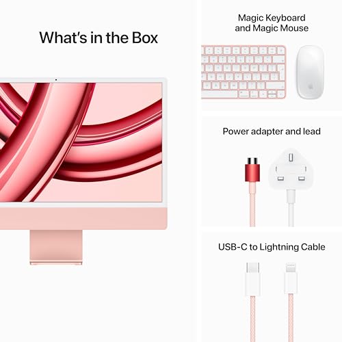 Apple 2023 iMac M3 Chip with Pink Accessories