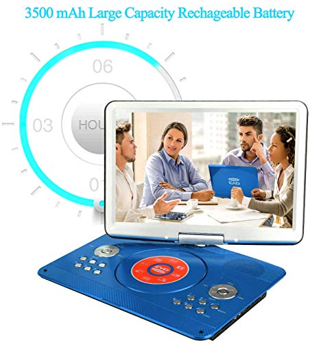 YOOHOO 16.9'' Portable DVD Player with Swivel Screen