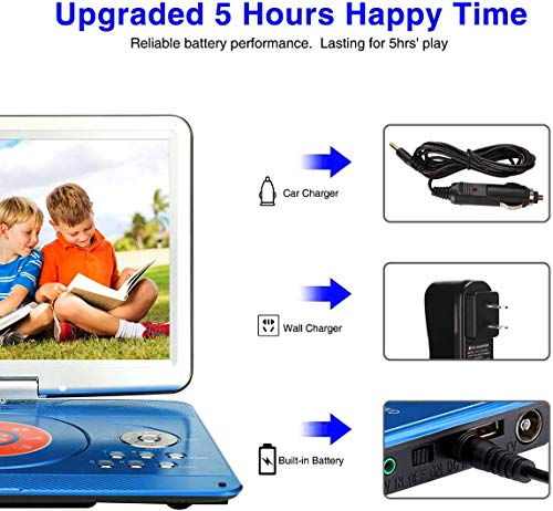 YOOHOO 16.9'' Portable DVD Player with Swivel Screen