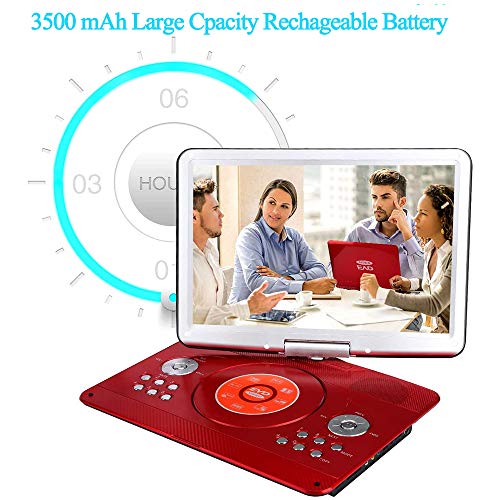 YOOHOO 16.9” Portable DVD Player with Swivel Screen