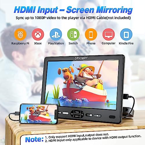 DESORY Car DVD Player: Dual 10.5" Screens, HDMI, USB