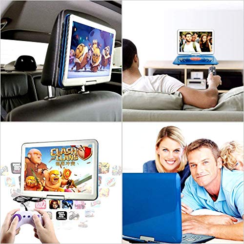 YOOHOO 16.9'' Portable DVD Player with Swivel Screen