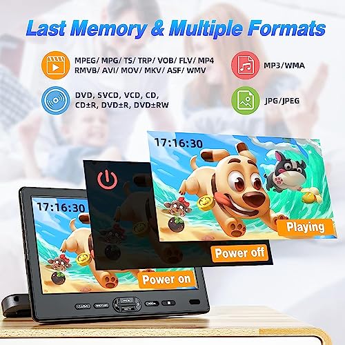 DESORY Car DVD Player: Dual 10.5" Screens, HDMI, USB