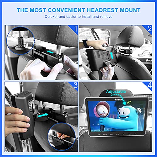NAVISKAUTO 10.1” In Car DVD Player, HDMI, 1080p
