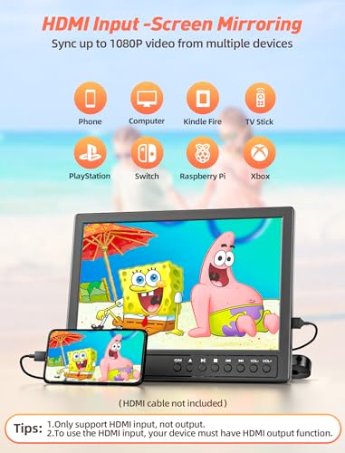 12.5" Car DVD Player with Headrest Mount and HDMI
