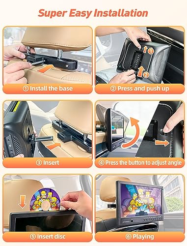 12.5" Car DVD Player with Headrest Mount and HDMI