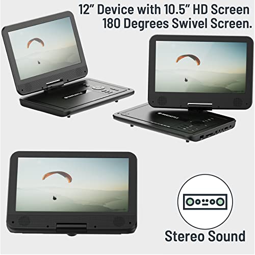 Oakcastle DVD120: 12" Portable Rechargeable DVD Player