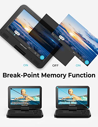 12" DBPOWER Portable DVD Player with Swivel Screen