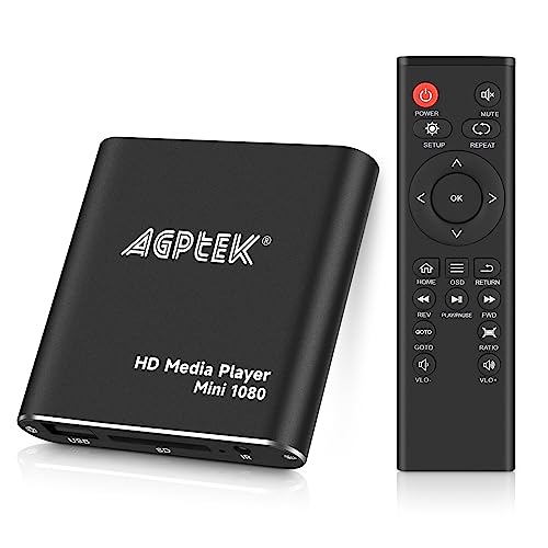 AGPtek Mini 1080p Full-HD Media Player with Remote