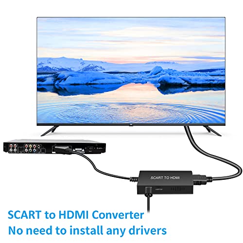 Scart to HDMI Converter with Cable, Full HD