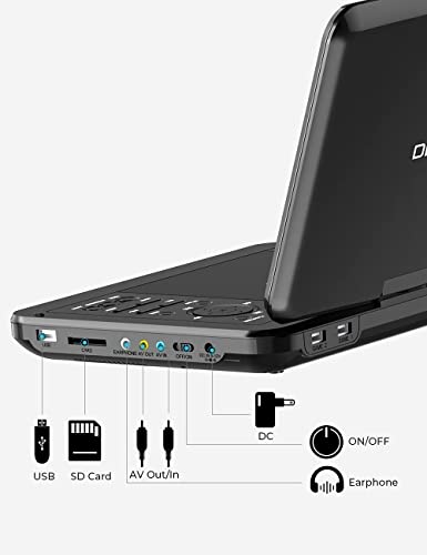 12" DBPOWER Portable DVD Player with Swivel Screen