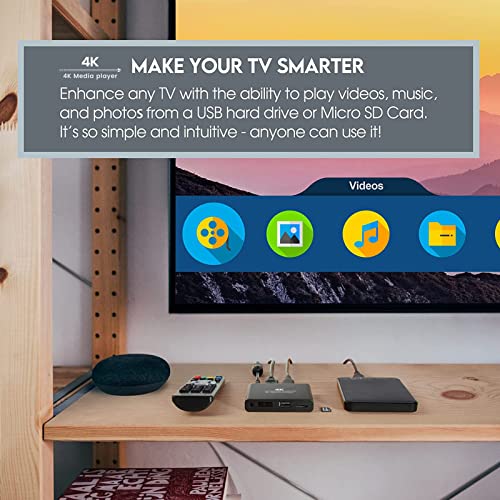4K Ultra-HD Digital Media Player with USB & MicroSD
