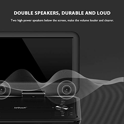 ieGeek 11.5" Portable DVD Player, Region Free, Black