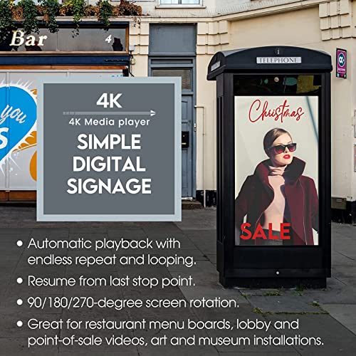 4K Ultra-HD Digital Media Player with USB & MicroSD